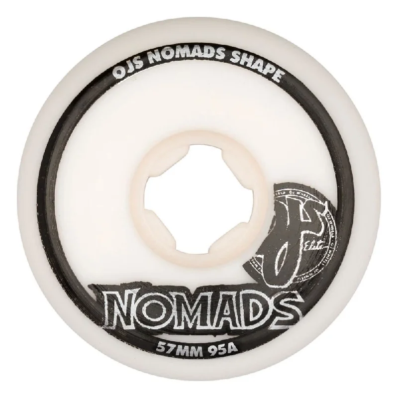 Skateboard Wheels with Performance Features-OJ Elite Skateboard Wheels Nomads 95a - Black / White