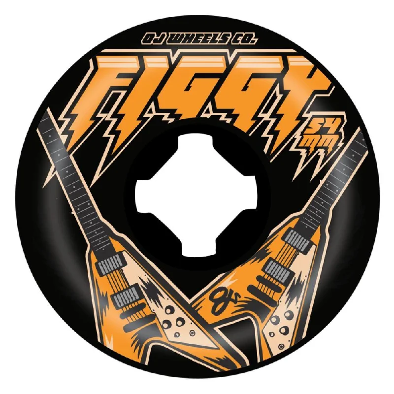 Skateboard Wheels for Aggressive Riders-OJ Mini Skateboard Wheels Figgy Flying V Combos 99a - Black / White