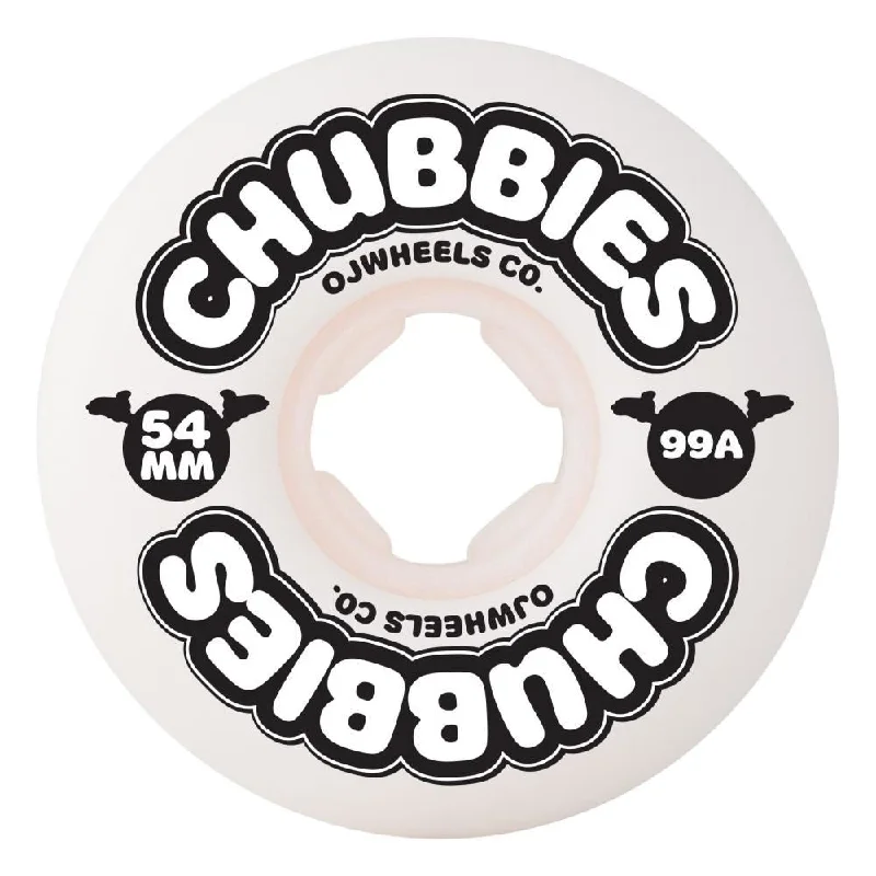 Skateboard Wheels with Consistent Performance-OJ Skateboard Wheels Chubbies 99a - White