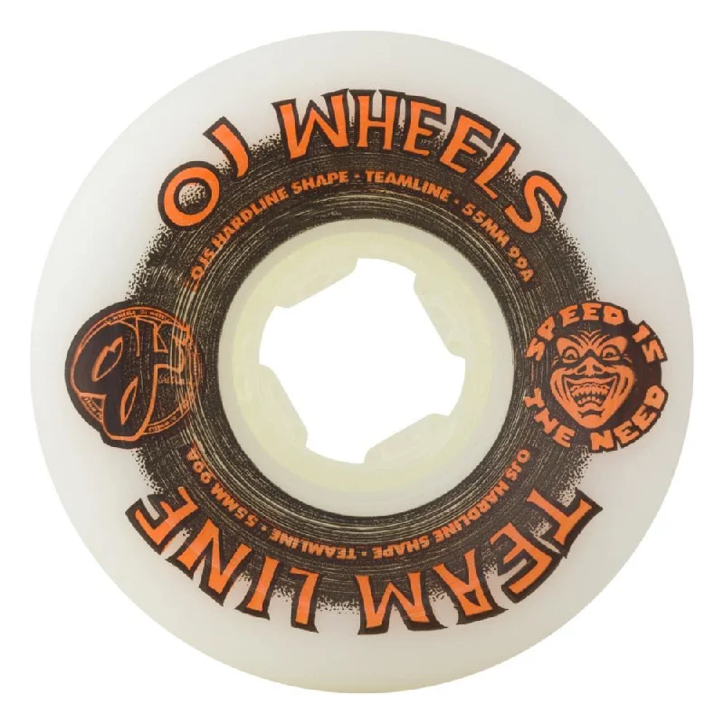 Skateboard Wheels for Every Skater Style-OJ Skateboard Wheels Team Line Hardline 99a - White