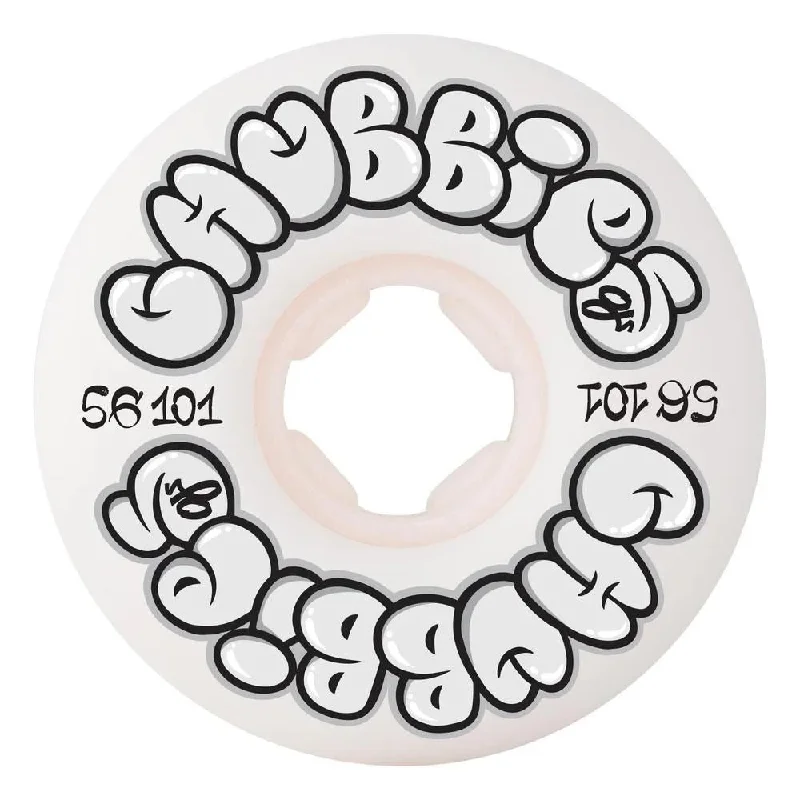 Skateboard Wheels with High-Speed Bearings-OJ Skateboard Wheels Throw Ups Chubbies 101a - White