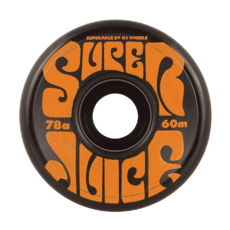 Skateboard Wheels with Extra Grip for Park Riding-OJ Soft Skateboard Wheels Super Juice 78a - Black