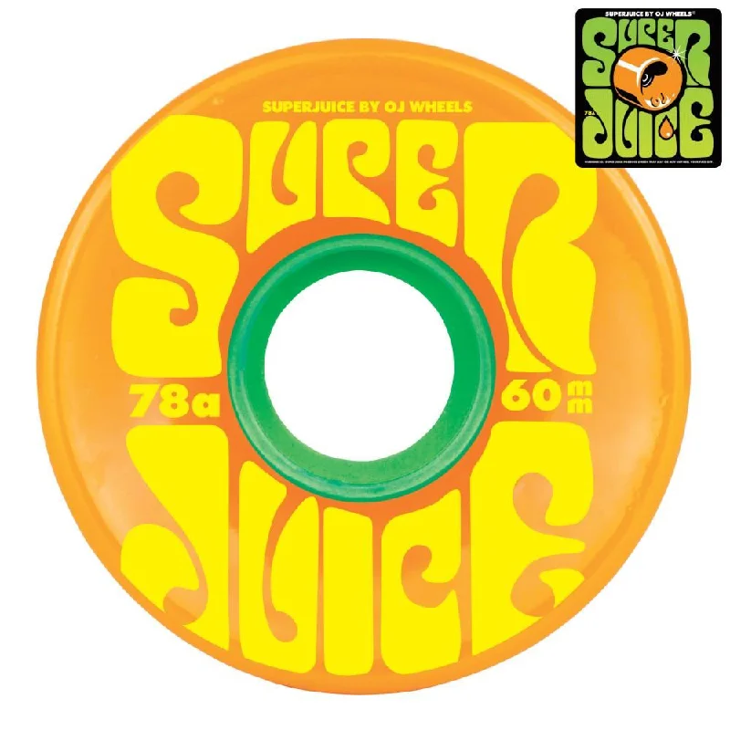 Skateboard Wheels with Soft Core Design-OJ Soft Skateboard Wheels Super Juice 78a - Citrus