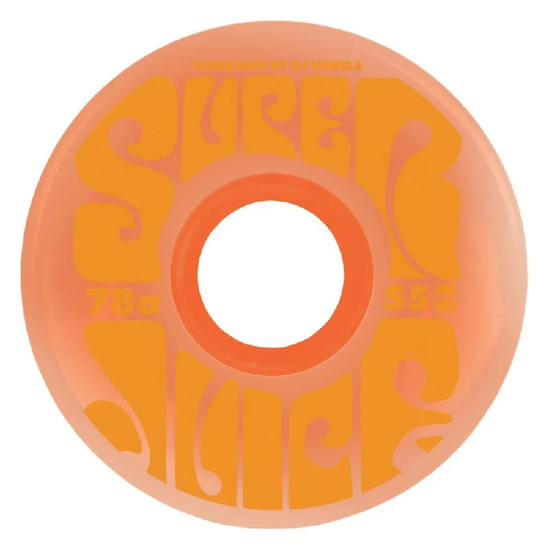 Skateboard Wheels for Fast Moves-OJ Soft Skateboard Wheels Super Juice 78a - Trans Orange