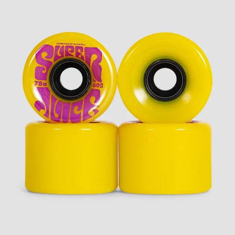 Skateboard Wheels with Sturdy Build-OJ Super Juice 78a Soft Skateboard Wheels Yellow 60mm