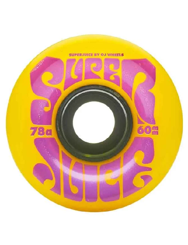 Skateboard Wheels with Vibrant Colors-OJ Super Juice Wheels 60mm 78a | Yellow