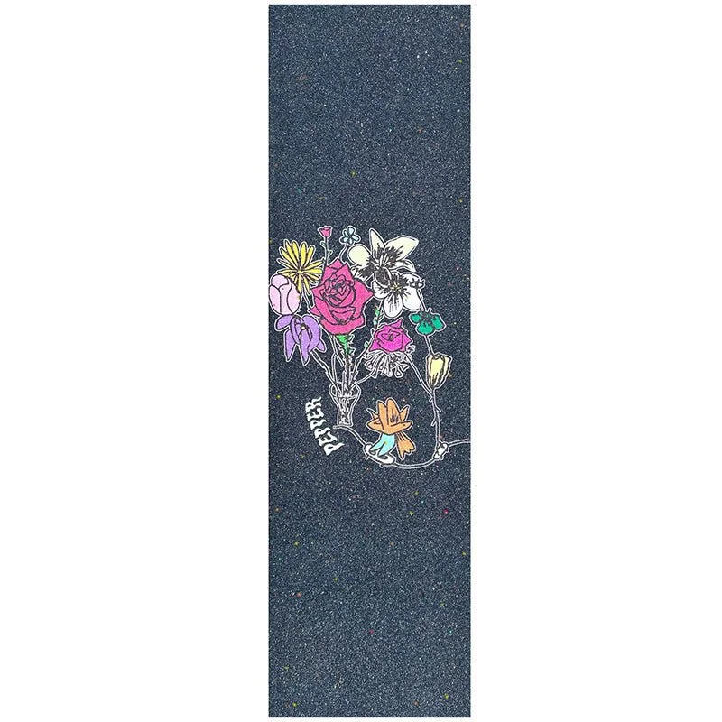 Skateboard Grip Tape with Superior Grip-Pepper 9" x 33.5" Cookie Flowers Grip on G5 Galaxy Skateboard Grip Tape