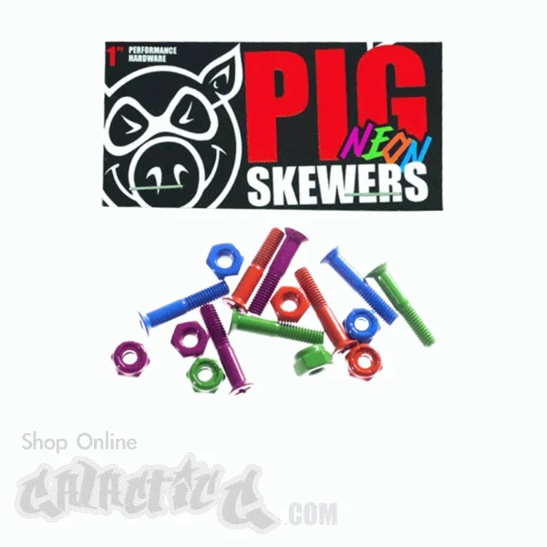 Skateboard Hardware with Strong, Resilient Features-Pig Neon Phillips Hardware 1"