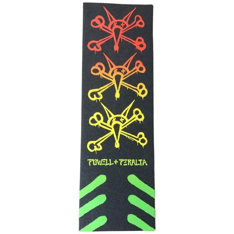 Skateboard Grip Tape for Park Riding-Powell Peralta 10.5" x 33" Rat Bones Fade 2 Green Skateboard Grip Tape