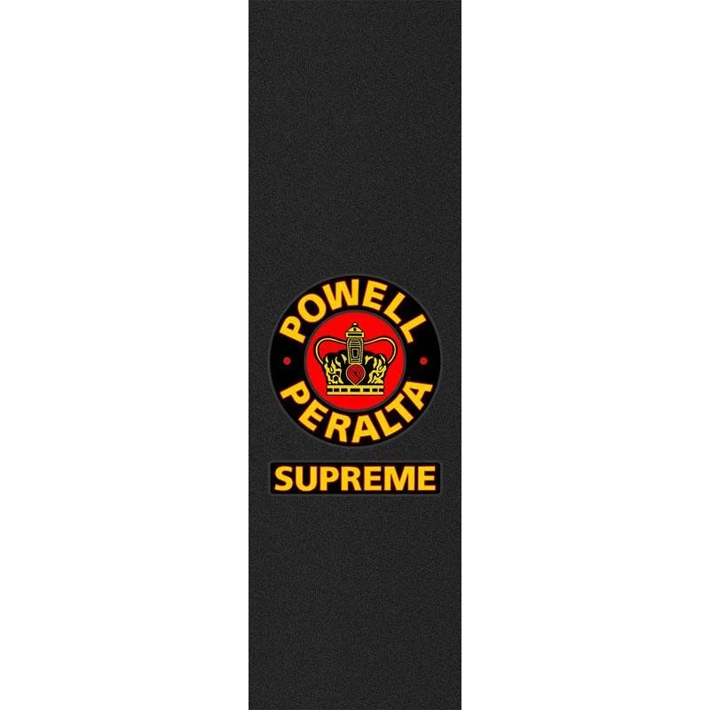 Skateboard Grip Tape for Smooth Performance-Powell Peralta  9" x 33" Supreme Black Skateboard Grip Tape 1pc