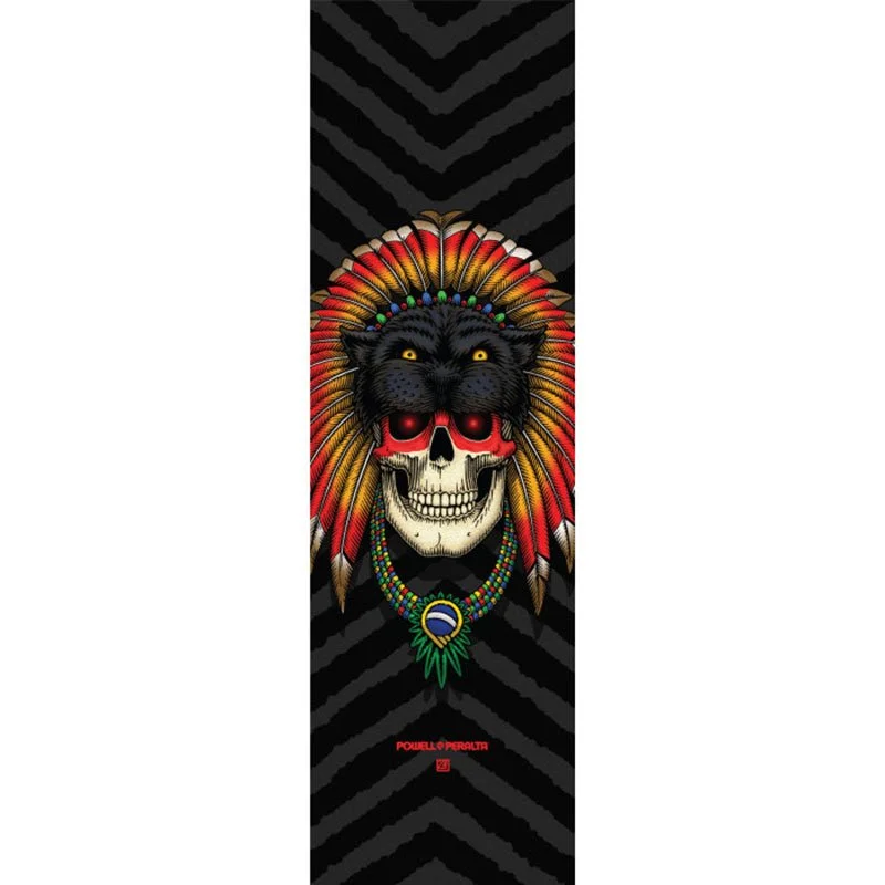 Skateboard Grip Tape with Textured Surface for Tricks-Powell Peralta 9" x 33" Hoefler Skull Skateboard Grip Tape 1pc