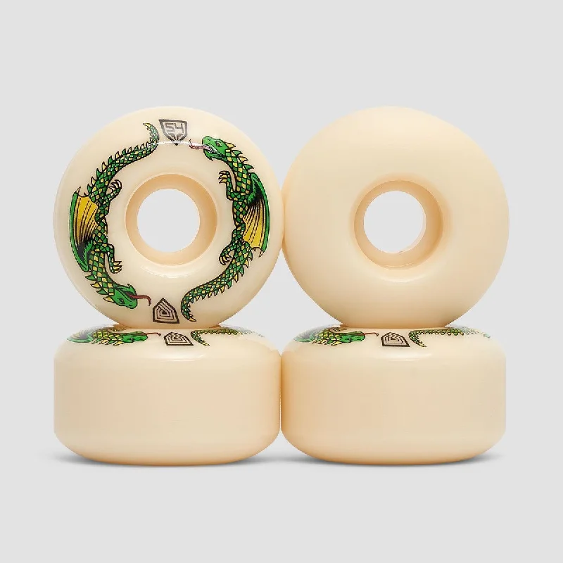 Skateboard Wheels with Soft and Smooth Ride-Powell Peralta Dragon Formula V1 93A Skateboard Wheels Off White 54x32mm