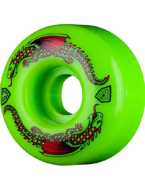 Skateboard Wheels with High-Speed Bearings-Powell Peralta Dragon Formula Wheel Green 4pk | 53mm x 34mm / 93A