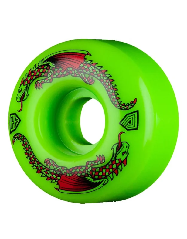 Skateboard Wheels for Professional Freeride-Powell Peralta Dragon Formula Wheel Green 4pk | 52mm x 31mm / 93A