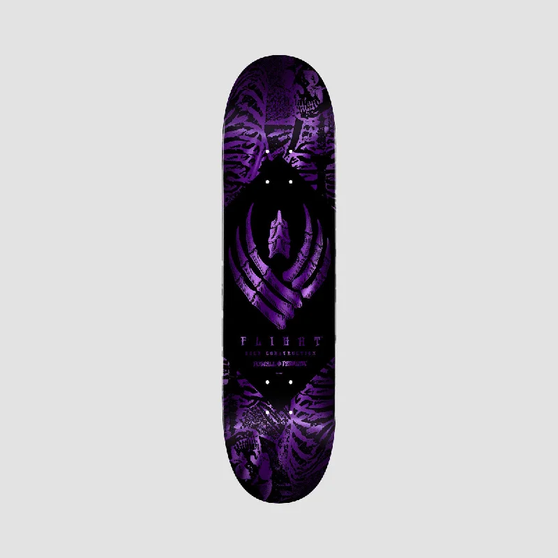 Skateboard Deck for Professional Skaters-Powell Peralta Skeleton Flight 309 Skateboard Deck Purple Foil - 9"