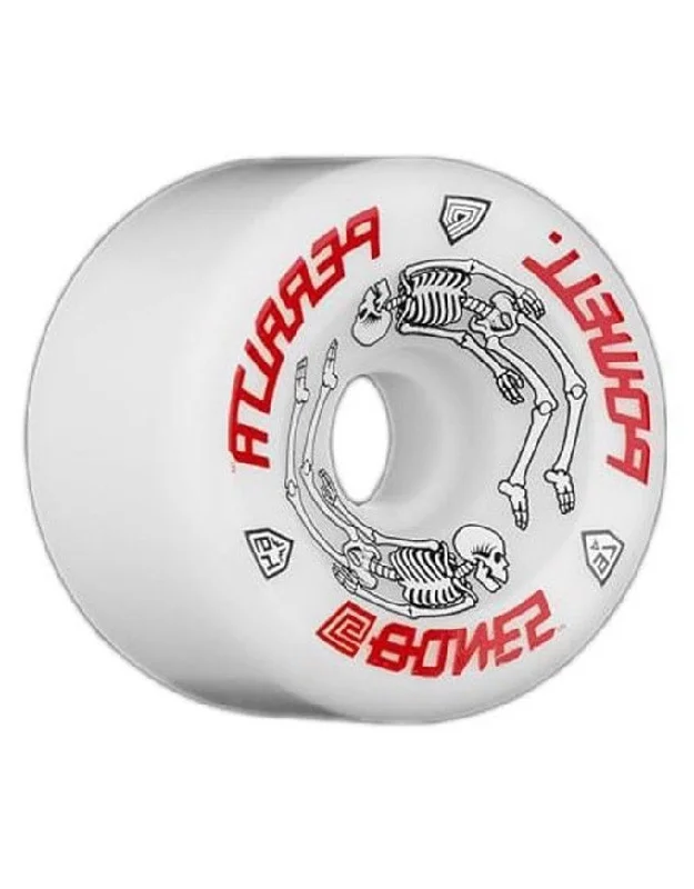 Skateboard Wheels with Custom Design-Powell Peralta G Bones Wheels White | 64mm/97a