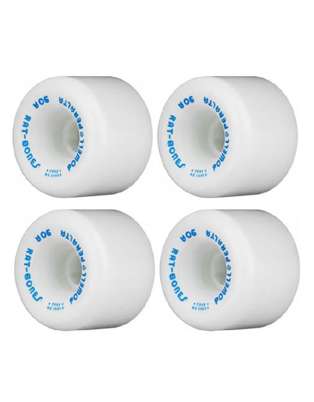 Skateboard Wheels with Tough Construction-Powell Peralta Rat Bones Wheels 60mm/90a | White