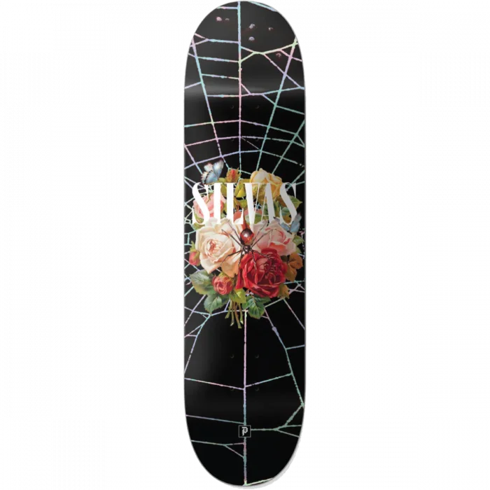 Skateboard Deck with Enhanced Concave-Primitive Silvas Ashbury 8.125" Black Skateboard Deck