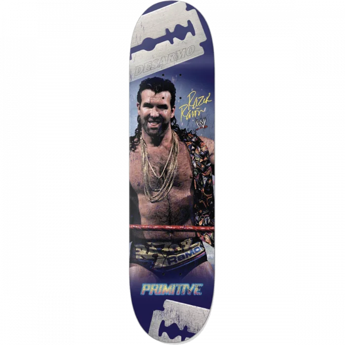 Skateboard Deck with Specialty Wood Plys-Primitive WWE Desarmo Razor 8.12" Skateboard Deck