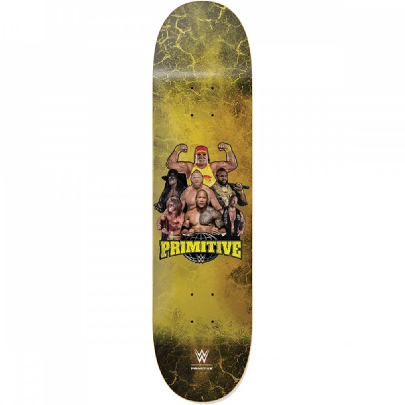 Skateboard Deck for Technical Tricks-Primitive WWE Mania Team 8.38" Gold Skateboard Deck