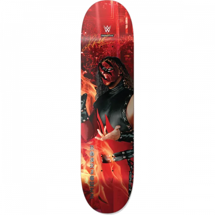 Skateboard Deck with Ultra-thin Design-Primitive WWE Rodriguez Kane 8.25" Red Skateboard Deck