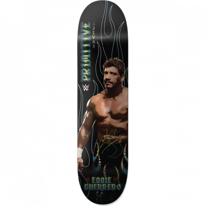 Skateboard Deck for Ramps and Street-Primitive WWE Silvas Guerrero 8.25" Black Skateboard Deck