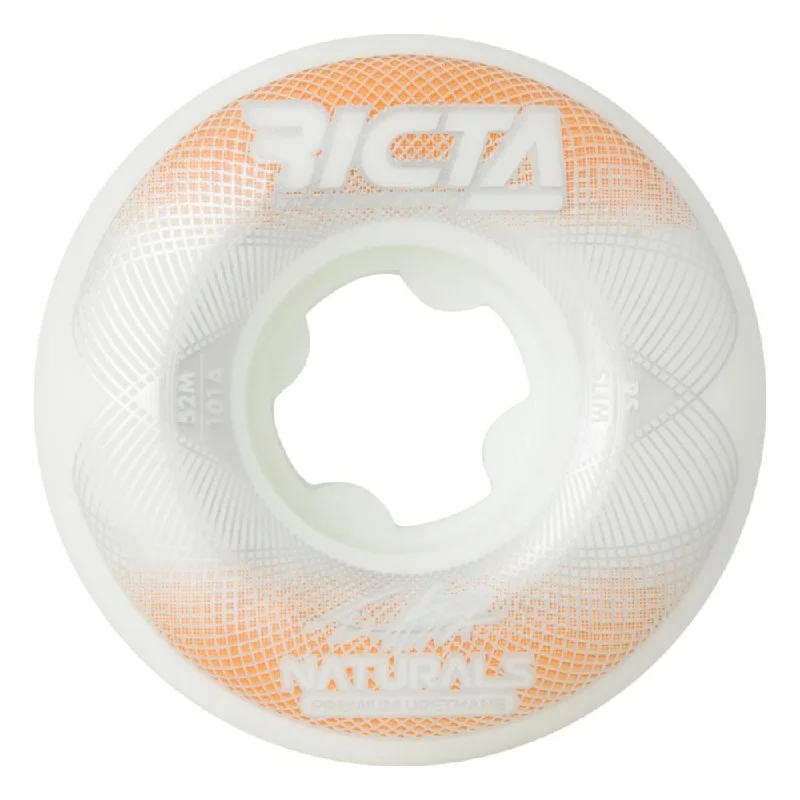 High-Durometer Skateboard Wheels-Ricta Skateboard Wheels Asta Geo Naturals Slim 101a - White / Brown