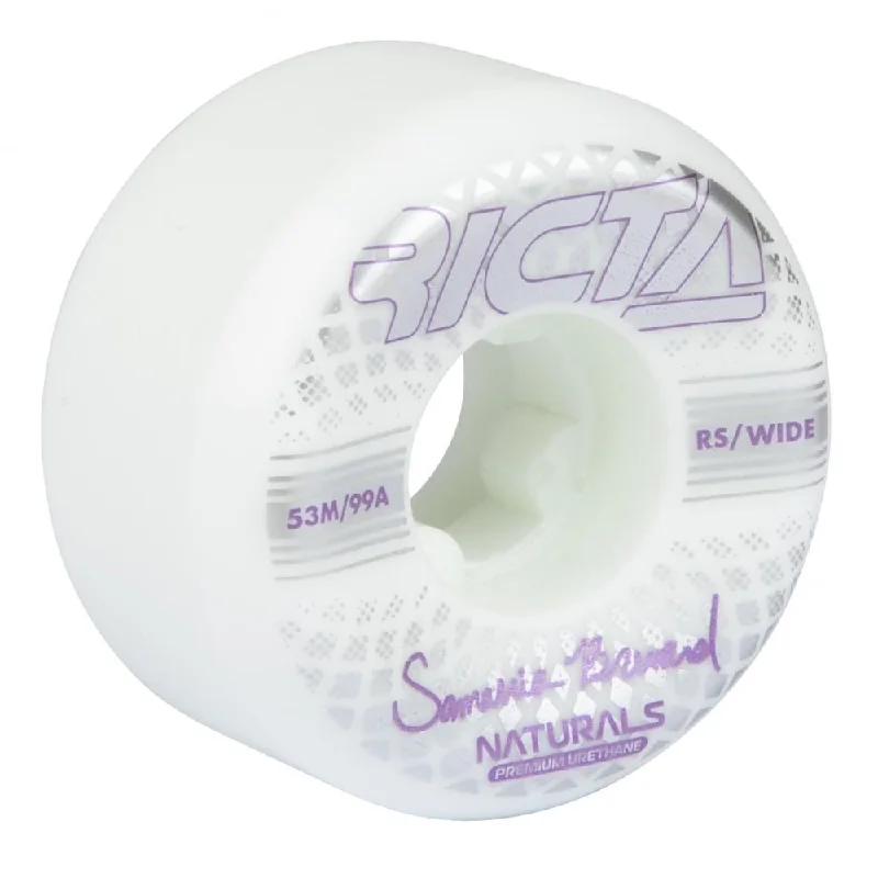 Skateboard Wheels for Cushioning Shock-Ricta Skateboard Wheels Brevard Refl Naturals Wide 99a - White