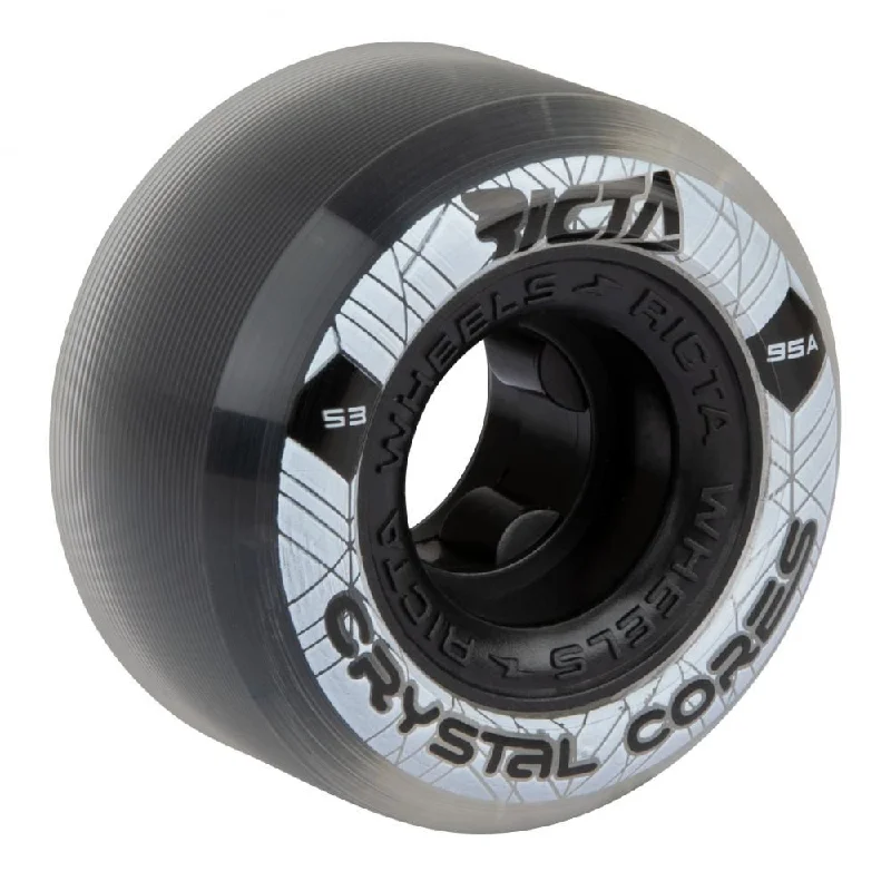 Skateboard Wheels with Versatile Performance-Ricta Skateboard Wheels Crystal Cores 95a - Black / Clear