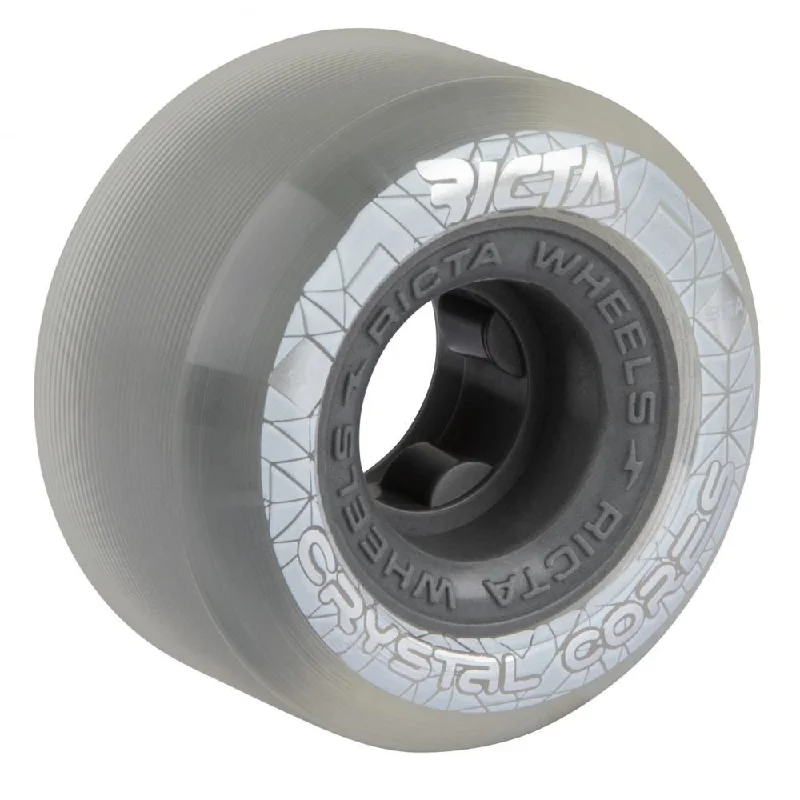 Skateboard Wheels with Hard and Soft Compound-Ricta Skateboard Wheels Crystal Cores 95a - Grey / Clear