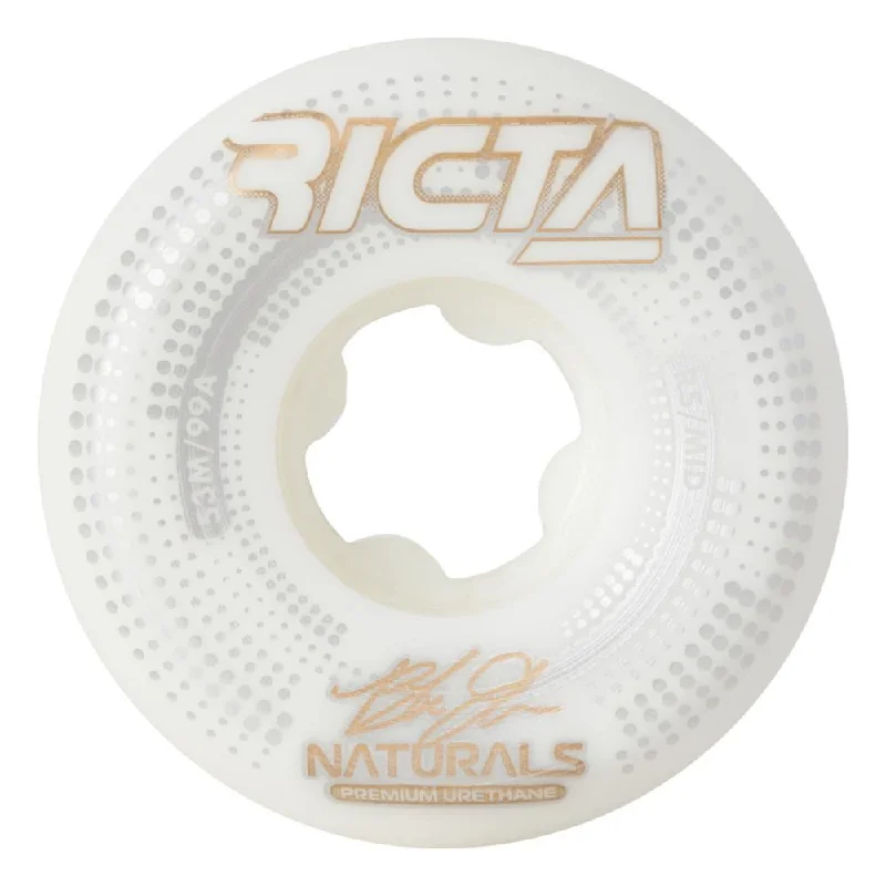 Skateboard Wheels for Skateparks-Ricta Skateboard Wheels Johnson Source Natural Mid 99a - White