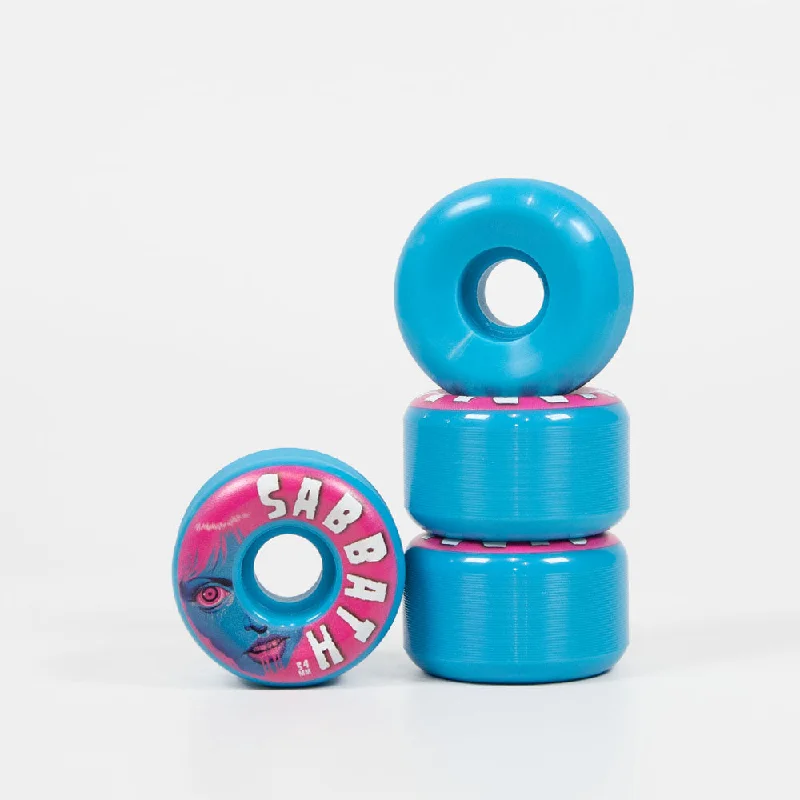 Colorful Skateboard Wheels-Sabbath Wheels - 54mm (99a) Sci-Fi Conical Skateboard Wheels (Blue)