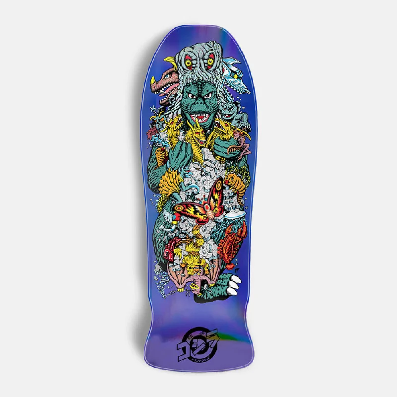 Skateboard Deck for Power Riders-Santa Cruz - 10.125" Godzilla Kaiju Roskopp Skateboard Deck