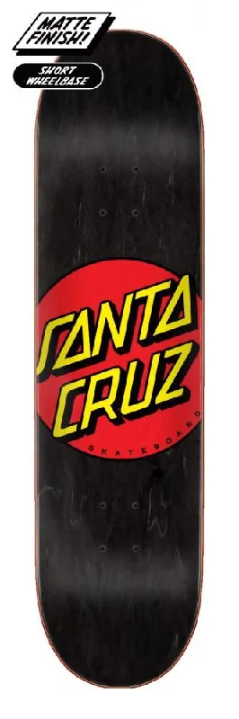 Classic Skateboard Deck-Santa Cruz Classic Dot Black Skateboard Deck - 8.25"