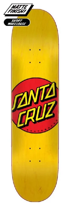 Skateboard Deck with Professional Stain Finish-Santa Cruz Classic Dot Yellow Skateboard Deck - 7.75"