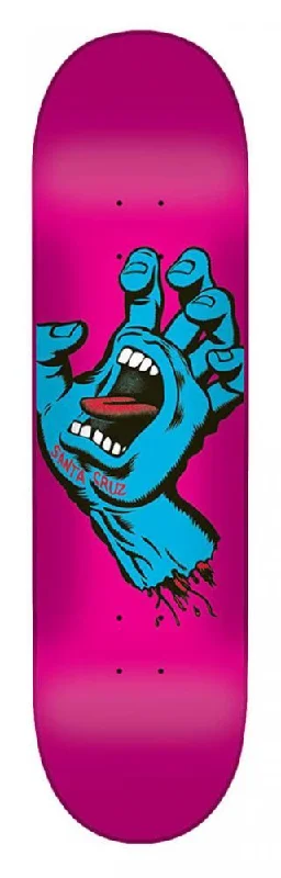 Skateboard Deck for Smooth Handling-Santa Cruz Screaming Hand Pink Skateboard Deck - 7.8"