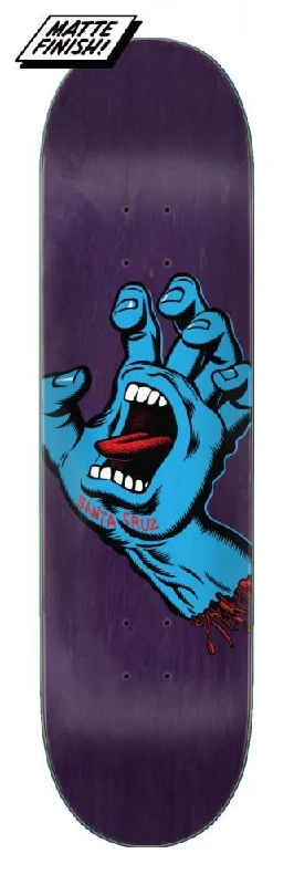 Skateboard Deck with Premium Wood-Santa Cruz Screaming Hand Purple Skateboard Deck - 8.375"