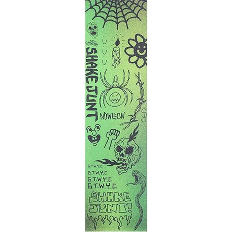 Skateboard Grip Tape with Vibrant Color Design-Shake Junt 9" x 33" Lotties Skateboard Grip Tape