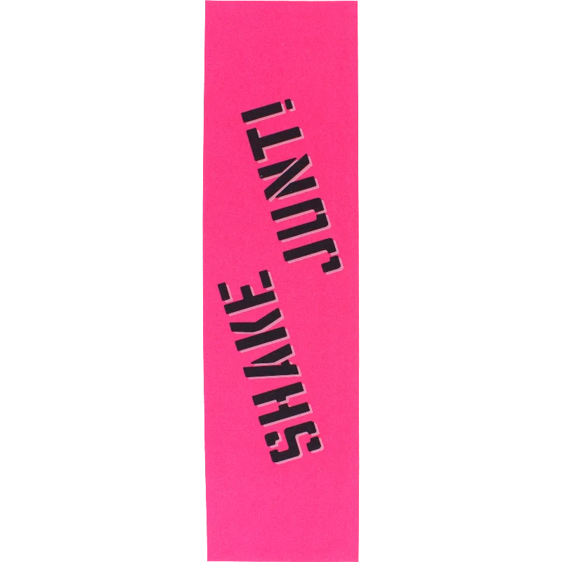 Skateboard Grip Tape with Anti-Abrasive Coating-Shake Junt Single Sheet Colored GRIPTAPE 9x33 Pink/Black/White