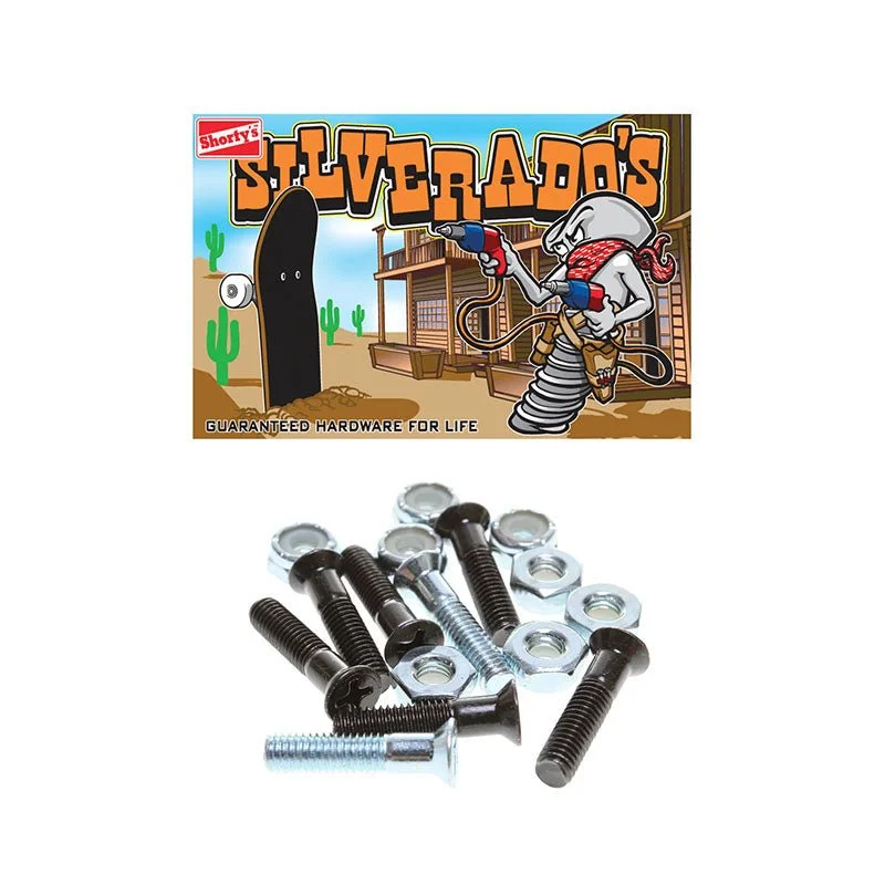 Skateboard Hardware for Smooth Trick Performance-Shorty's 1-1/8" Silverados ALLEN Skateboard Hardware