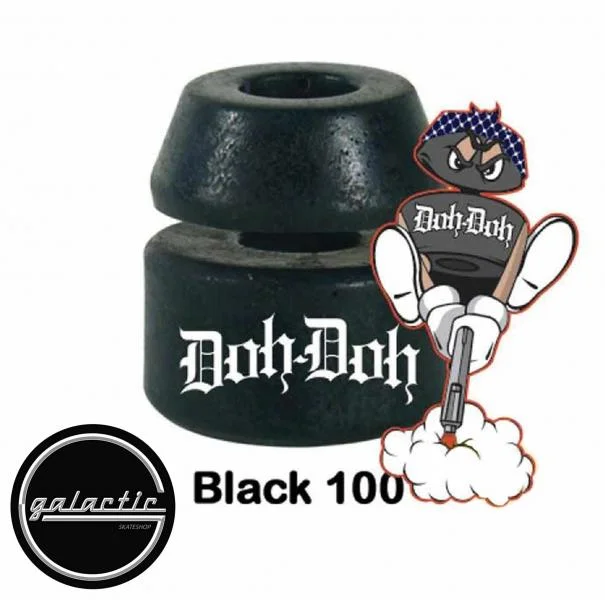 Skateboard Hardware for Customizable Deck Mounting-Shorty's Doh Doh Bushings Black 100 Rock Hard