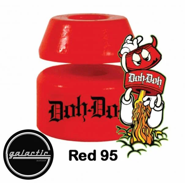 Skateboard Hardware for All-Terrain Riding-Shorty's Doh Doh Bushings Red 95 Medium Hard