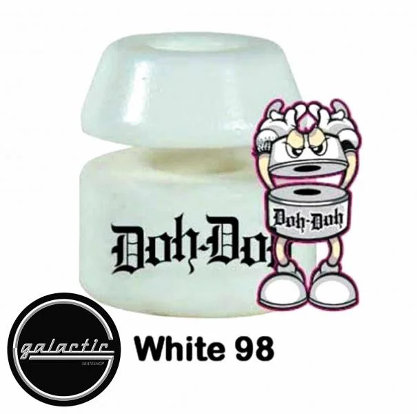 Skateboard Hardware for Reduced Vibration-Shorty's Doh Doh Bushings White 98 Really Hard