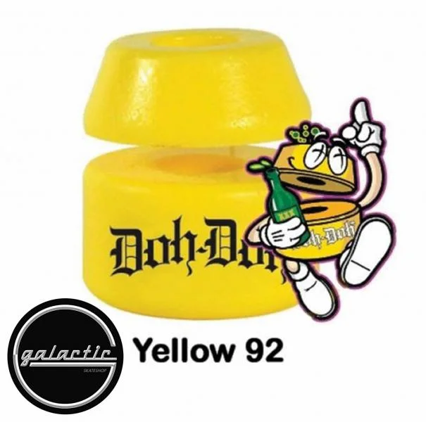 Skateboard Hardware for High-Speed Skating-Shorty's Doh Doh Bushings Yellow 92 Medium Soft