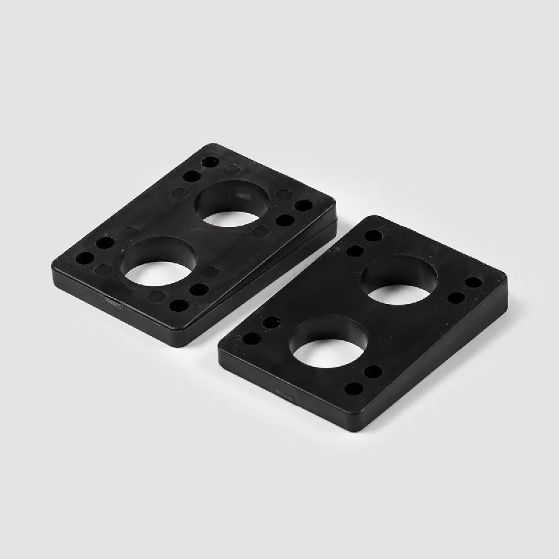 Skateboard Hardware for Smooth, Responsive Riding-Slant Wedge Risers Black