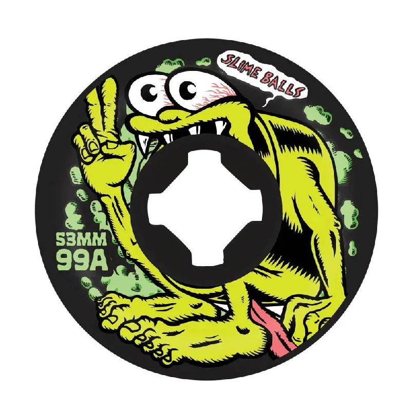 Skateboard Wheels with Slick Surface-Slime Balls Hardline Skateboard Wheels Gremmie Vomit Mini 99a - Black