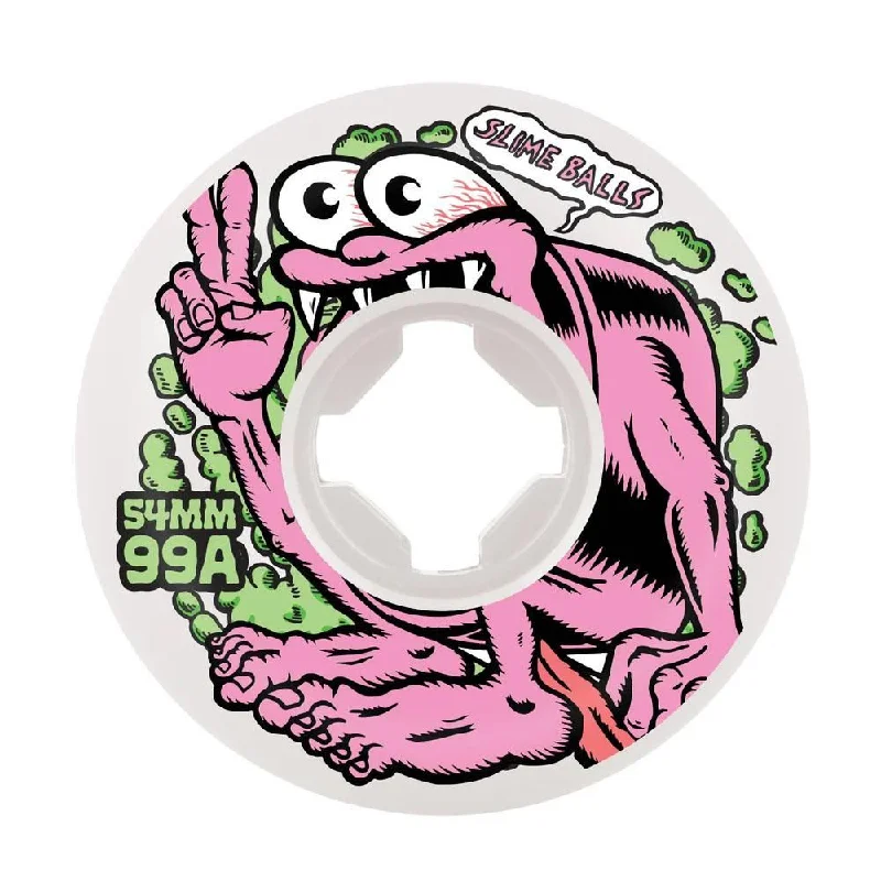 Skateboard Wheels with High Rebound-Slime Balls Hardline Skateboard Wheels Gremmie Vomit Mini 99a - White