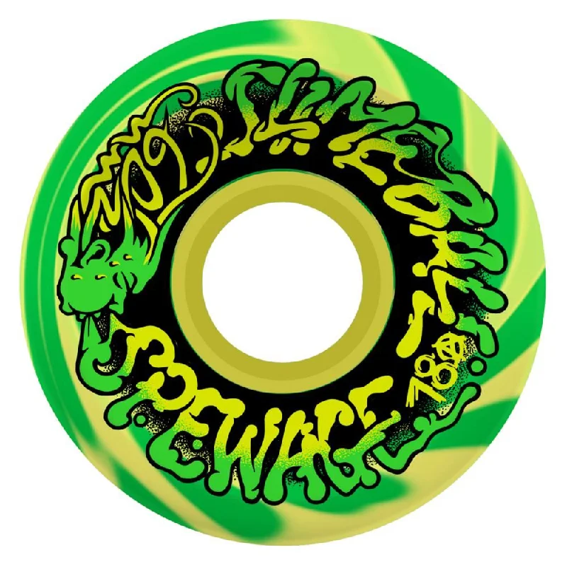 Skateboard Wheels with Special Hardness-Slime Balls Skateboard Wheels Spewage OG Slime 78a - Green / Yellow Swirl