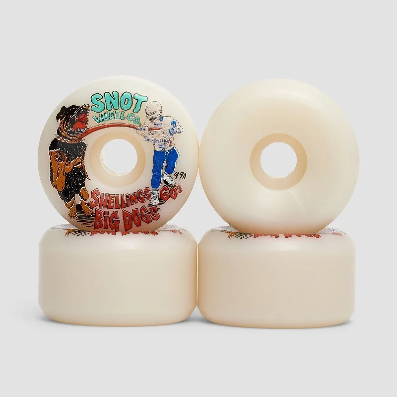 Skateboard Wheels with Hardness Rating-Snot Snellings Big Dawg Conical 99A Skateboard Wheels Raw 60mm