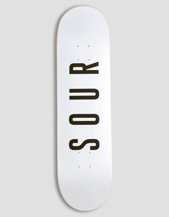 Skateboard Deck for Bowl Riding-Sour Solution Army White Deck Skateboard Deck - 7.75"